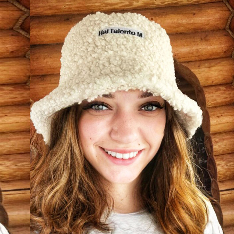 Lamb Wool Faux Female Hat Fur Warm Female Hat Faux Fur Winte