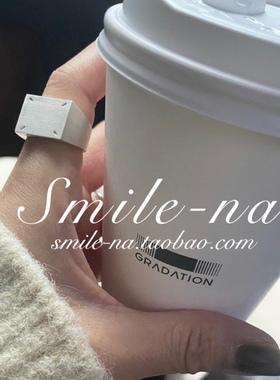 韩国进口小众设计师款方形戒指