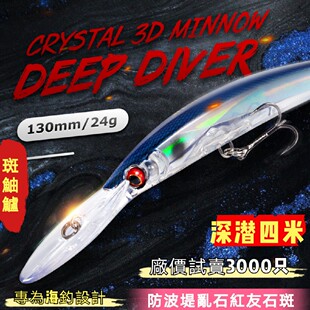 路亚石斑红友海鲈深潜米诺3D米诺路亚海钓石斑红友海鲈黑鲷