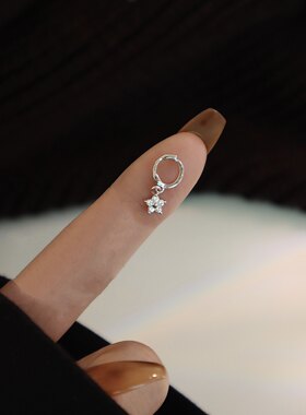 睡觉不用摘纯银花朵日系迷你超小