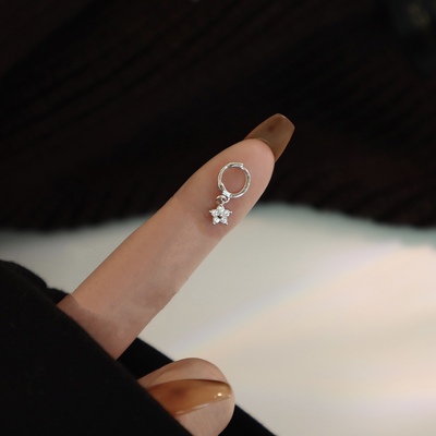 睡觉不用摘纯银花朵日系迷你超小