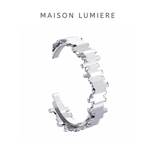 LUMIERE 美颂之光MAISON 冰岛极光活动纯银mini手镯 简约 几何