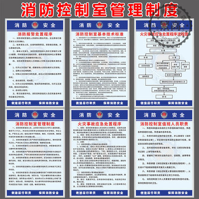 消防控制室火灾事故报警应急处置程序流程图值班室人员职责制度消