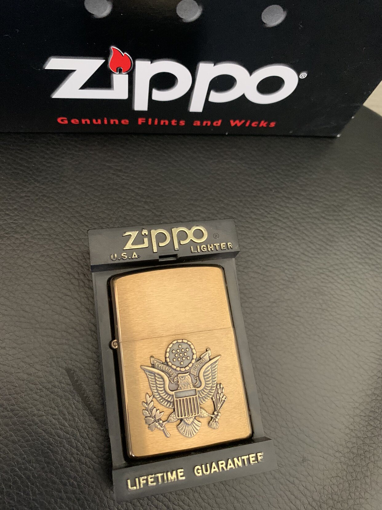 zippo老火机纯铜贴章，美军空军徽章。