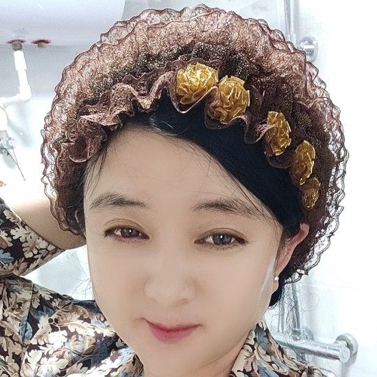 2021新款时尚百搭夏季小花朵蕾丝帽韩版渔夫包头帽时尚简单款女帽