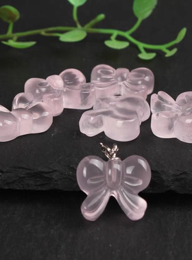 蝴蝶结吊坠万能扣diy项链公主