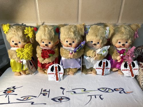 蒙奇奇 monchhichi老款绝版 花语系列 波斯菊 蒲公英 雏菊 紫罗兰
