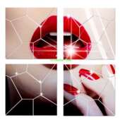 geometric decorative pattern mirror wall acrylic .25x100cm