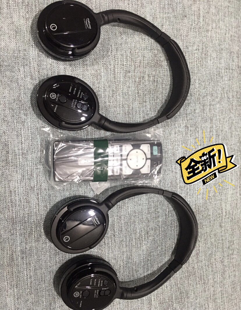 日产 英菲尼迪QX80随车原厂耳机全新未使用一对两个遥控器一个