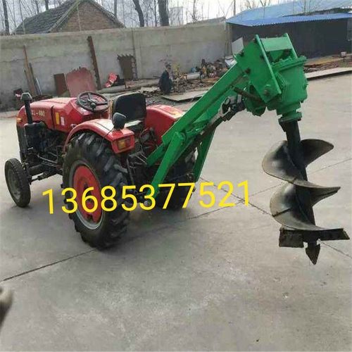 大型种树挖坑机植树挖坑机打眼机四轮拖拉机栽树打洞机打孔机
