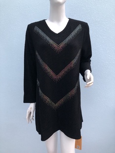 新款 大衫 帅家品牌气质高雅宽松大码 烫钻中长款 2558 女装 秋季