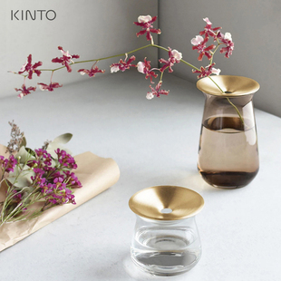 饰 Kinto日本进口玻璃花瓶插花干花摆件创意简约客厅电视柜餐桌装