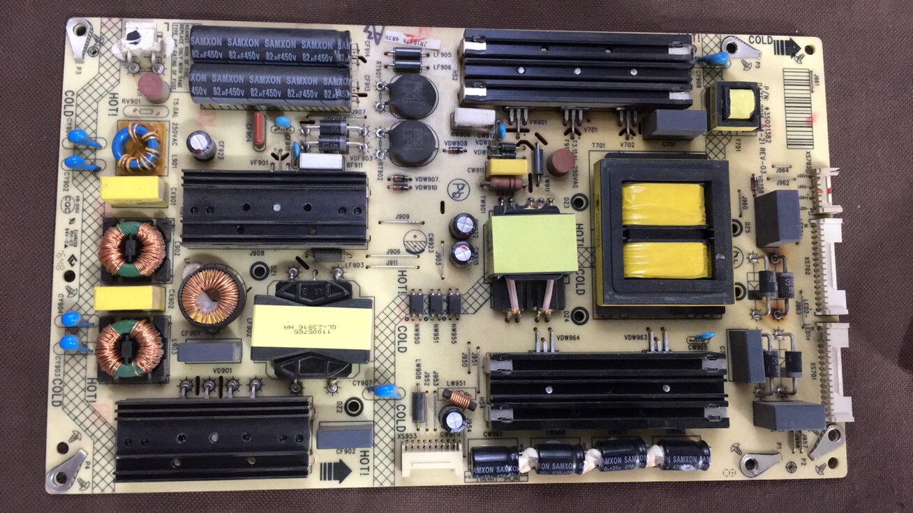 侧面3插原装康佳LED65S8000U 65寸 电视电源板35021382 34015441 - 实物图