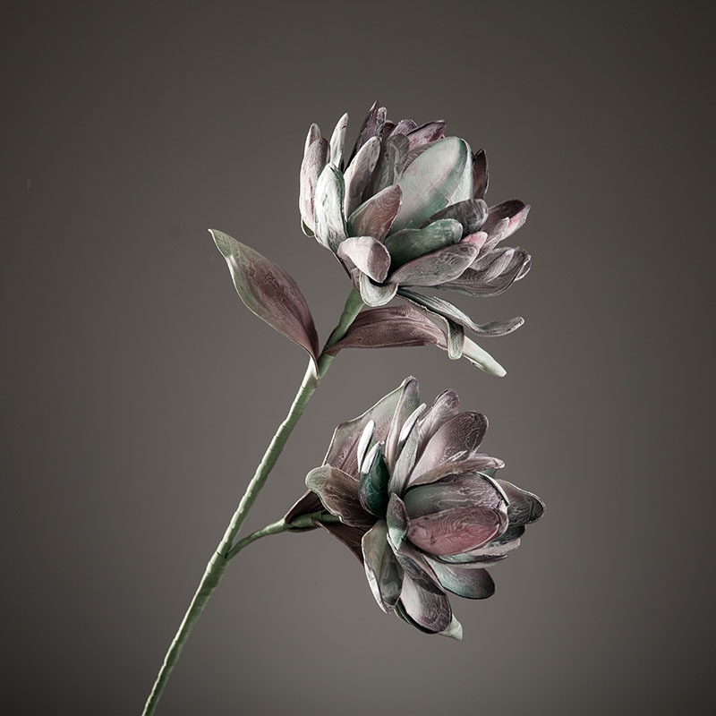 家居大丽花欧式EVA仿真花客厅摆件插花花束装饰花卉 酒店样板间