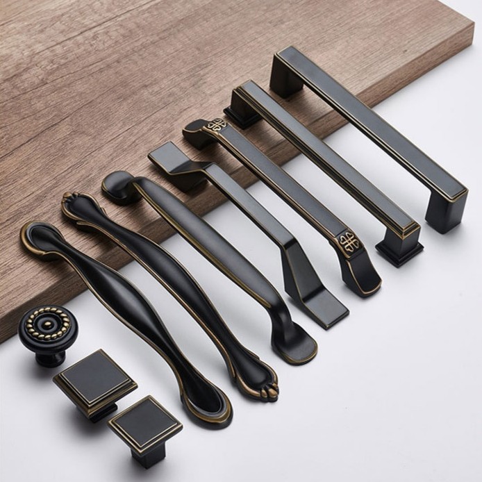 黄铜锌合金实心抽屉高档门把手