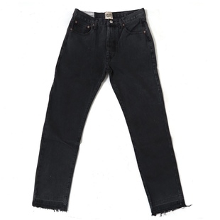 GALLERY DEPT 21新款VINTAGE水洗纯黑休闲宽松直筒牛仔裤潮男女