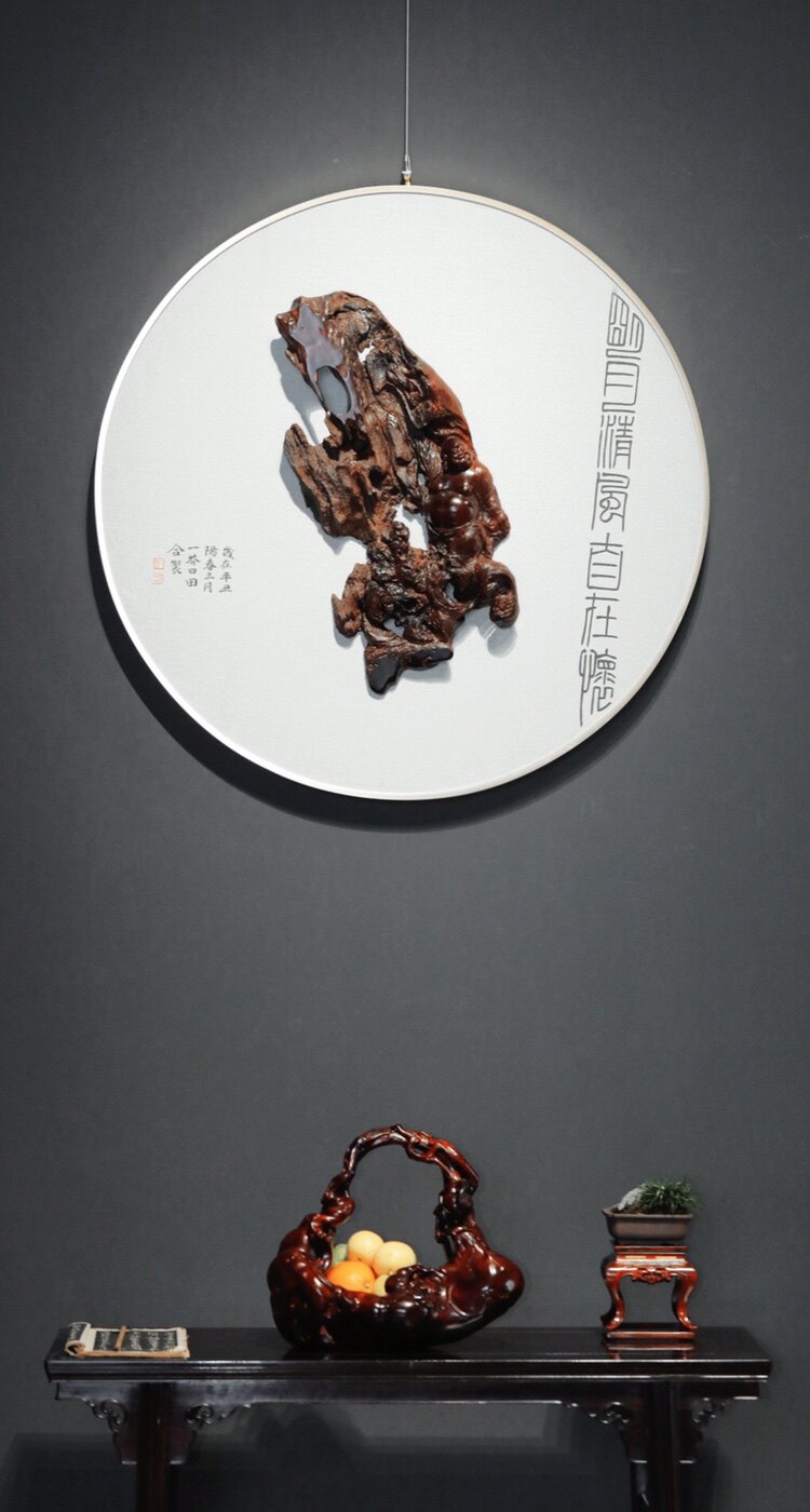 印度小叶紫檀原创弥勒佛木雕挂画挂屏大师作品红木工艺品礼品国风