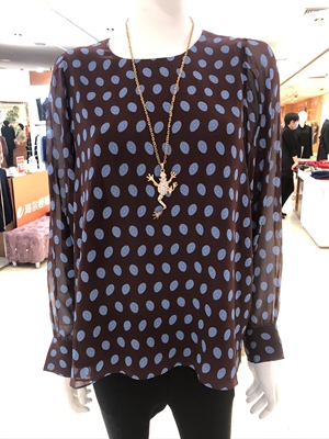 2021正品海尔曼斯21653A37新款蚕丝长袖女衫