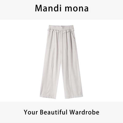 Mandi mona /【落日银河】花边个性休闲松紧腰裤 MM0505W008