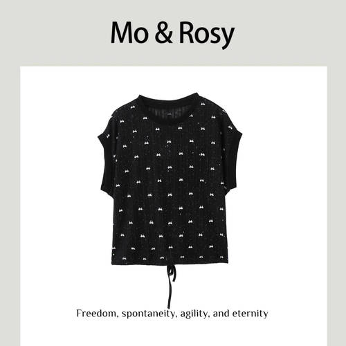 MO&ROSY【心动倒影】圆领百搭蝴蝶套头上衣MR512D086