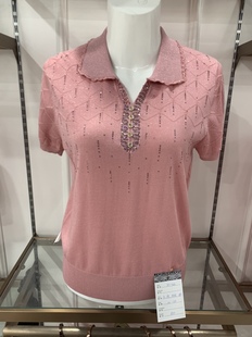 短袖 冰丝t恤衫 上衣2021新款 洋气针织大码 中老年女装 中年妈妈夏装