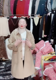 2024新款女士大款羊毛呢新品戴帽可摘长款女上衣外套时尚