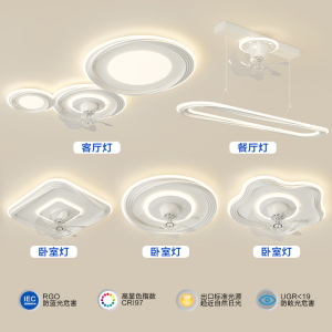 客厅灯豪华大气高级感中山灯具智能新款一体风扇灯具组合全屋套餐