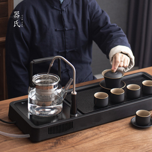 茶盘家用煮茶套装 器氏多功b能一体式 自动上水器煮茶炉小型茶台茶