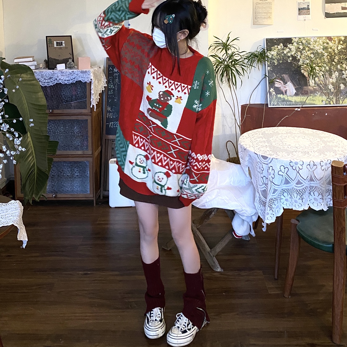 毛衣圆领宽松学生百搭宽松