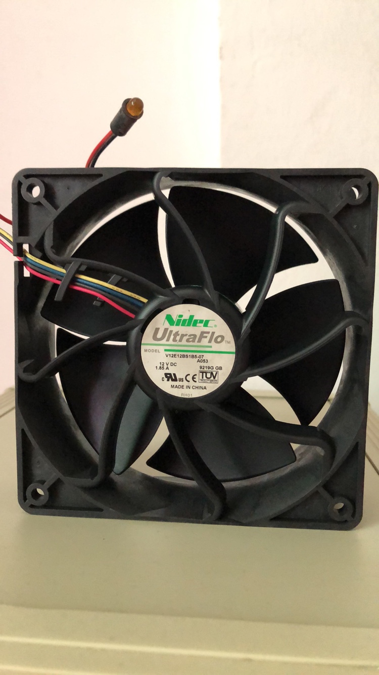 V12E12BS1B5-07 原装Nidec12CM12038服务器蚂蚁S7S9风扇12V 1.85A