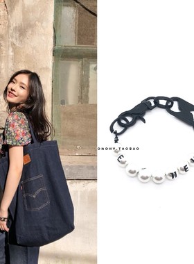 国潮风珍珠暗黑百搭项链玧其同款