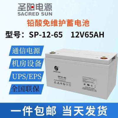 铅酸蓄电池12V65nAH免维护直流屏S2-65机房UPS备用电源