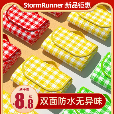新款野餐垫户外露营地垫r便潮沙滩防水防携加厚野游野餐布野外春