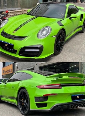 保时捷porsche 911车身侧裙改装机盖车贴纸turbo 718 987 992拉花