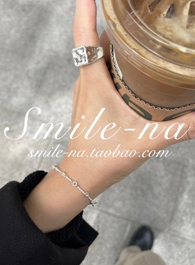 小众设计款纯银纹理方块戒指