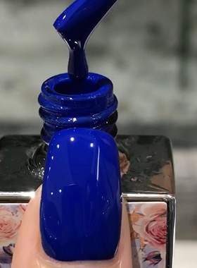 花芽2025新款宝石蓝色树脂环保光疗甲油胶藏蓝深蓝显白美甲店专用