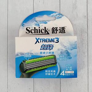 舒适超锋3剃须刀专用刀片4片 xtreme3层男士刮胡剃胡子刀头超峰