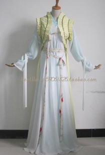定制600 出租 出租雨墨丹青影视古装 cos仙剑一赵灵儿刘亦菲黄绿款