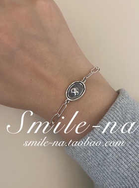 韩国进口小众设计款爱心复古吊牌