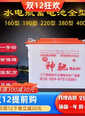 厂家直销神驰电动三轮车60v牵引全新大容量水电瓶蓄电池12v水电池