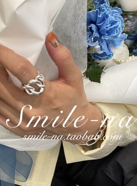 东大门设计师款纯银拼接链条戒指