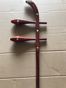 潮州乐器，进口花梨木椰胡杆，轸