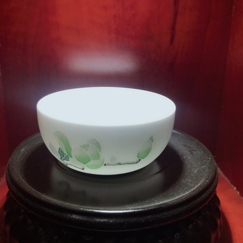 醴陵釉下五彩瓷手绘功夫茶陶瓷茶杯主人杯薄胎透光花色玉兰花70ml