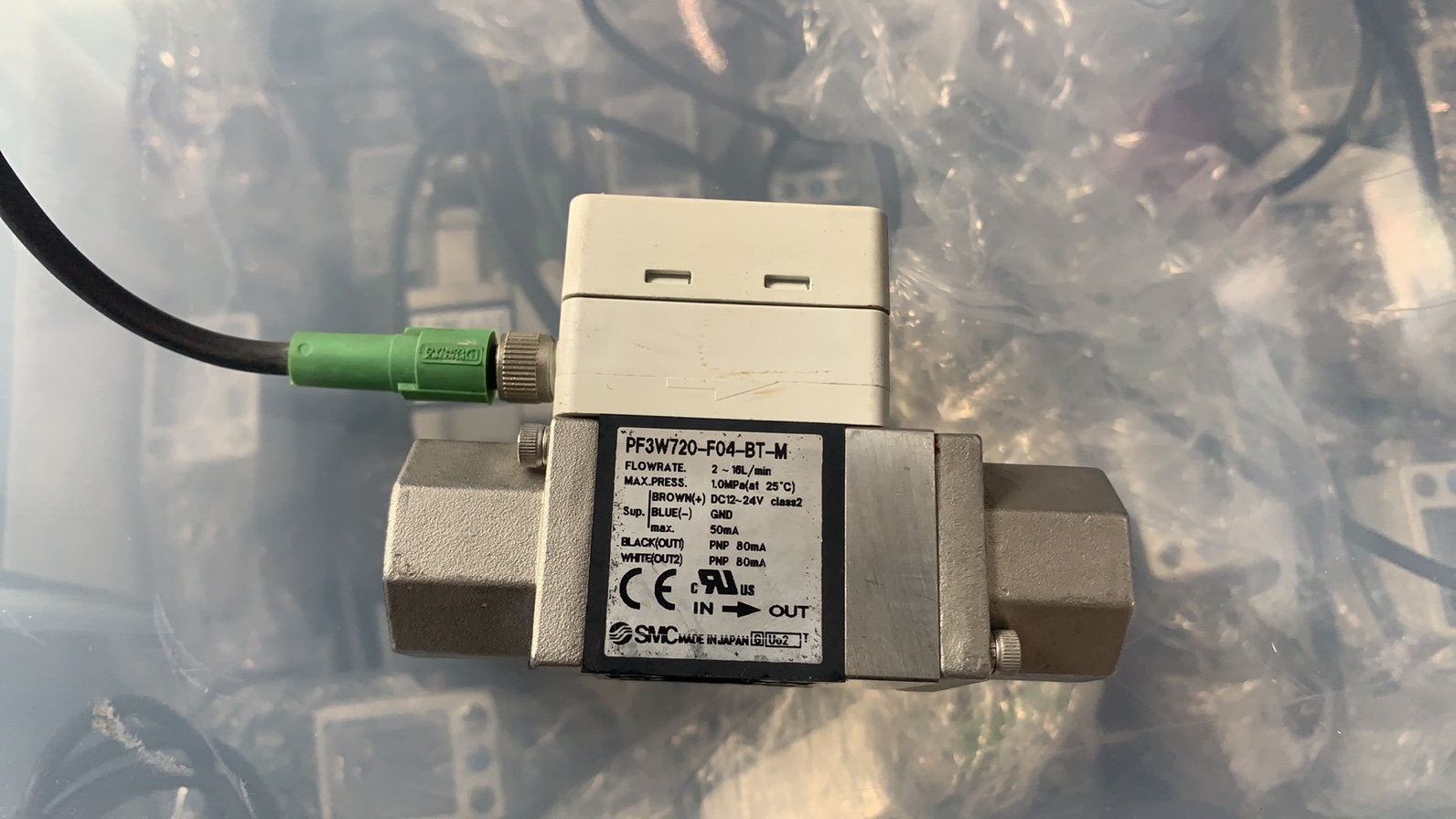 SMC PF3W720-F04-BT-M 流量计 带温度显示 原装正品 拆机