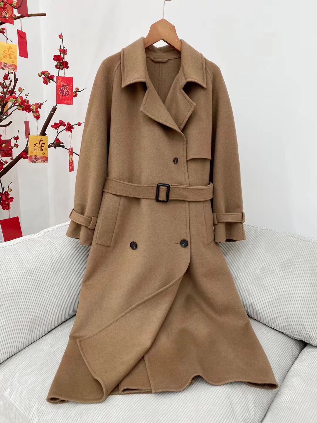 英淘阿拉善新品样式毛呢绒大衣