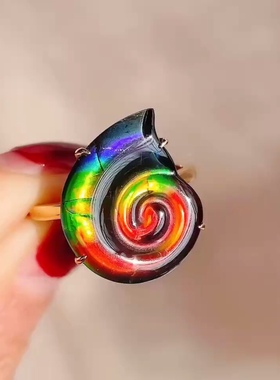 东海水晶欧美风18k金镶嵌戒指