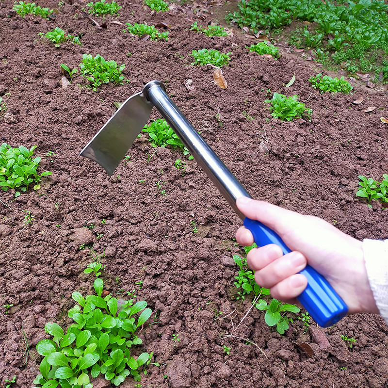 园林不锈钢种花园艺工具户外钓鱼除草锄草种菜短木柄农具小锄头