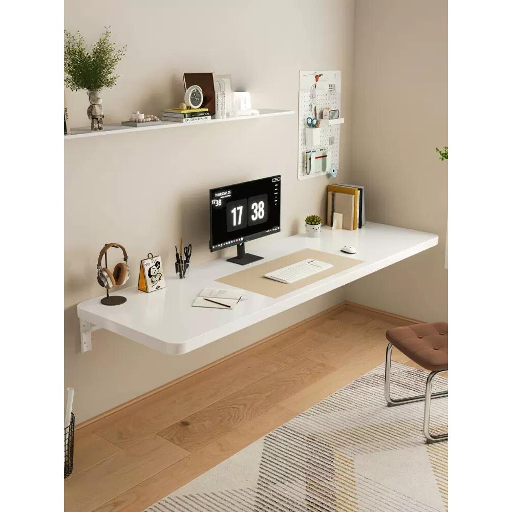 可折叠书桌挂墙式学习桌卧室家用壁挂折叠桌子靠墙桌悬浮电脑桌
