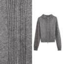 针织衫 简约气质爆款 Ju软糯双拉链立领毛衣开衫 1217 玉米专享