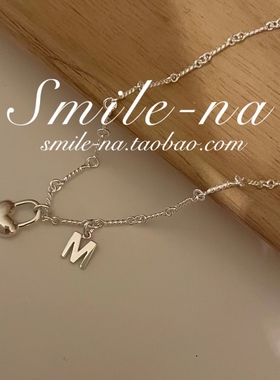 韩国进口小众设计款ins字母吊坠